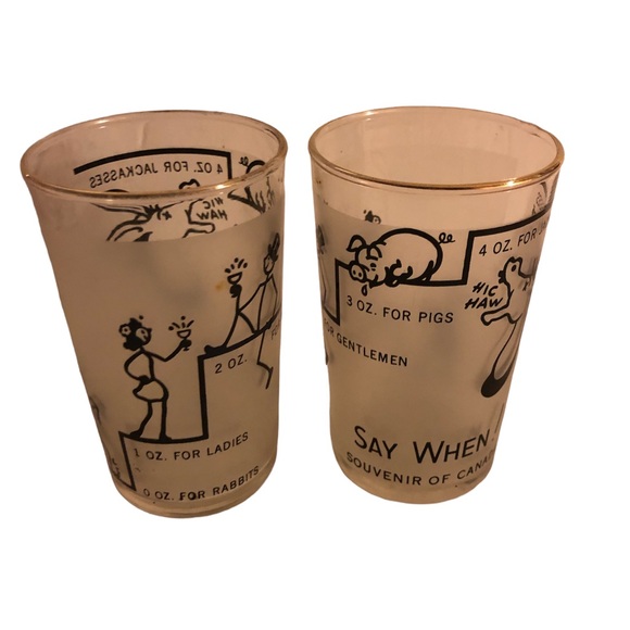 Vintage Dining Vintage Hazel Atlas Say When Frosted White Novelty